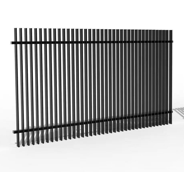 Black Vertical Blade Fence Panel -1500mm high 2200mm wide