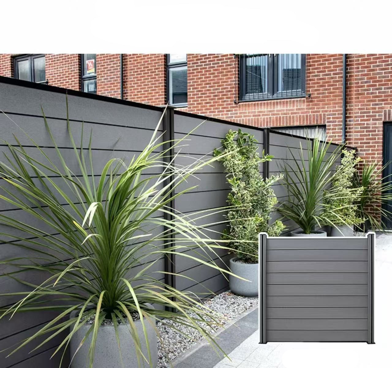 Aluminium Full Privacy Fence Panel 2400mm x 1500mm